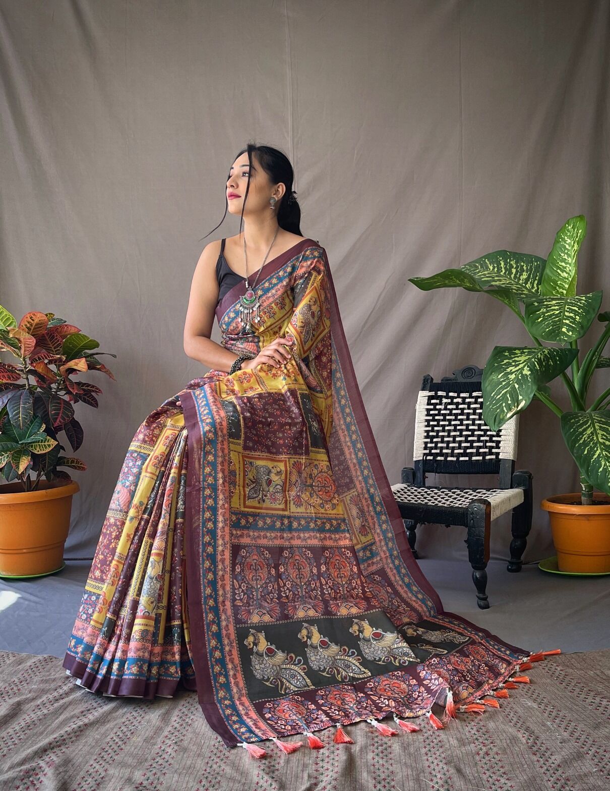 paithani kalamkari silk saree